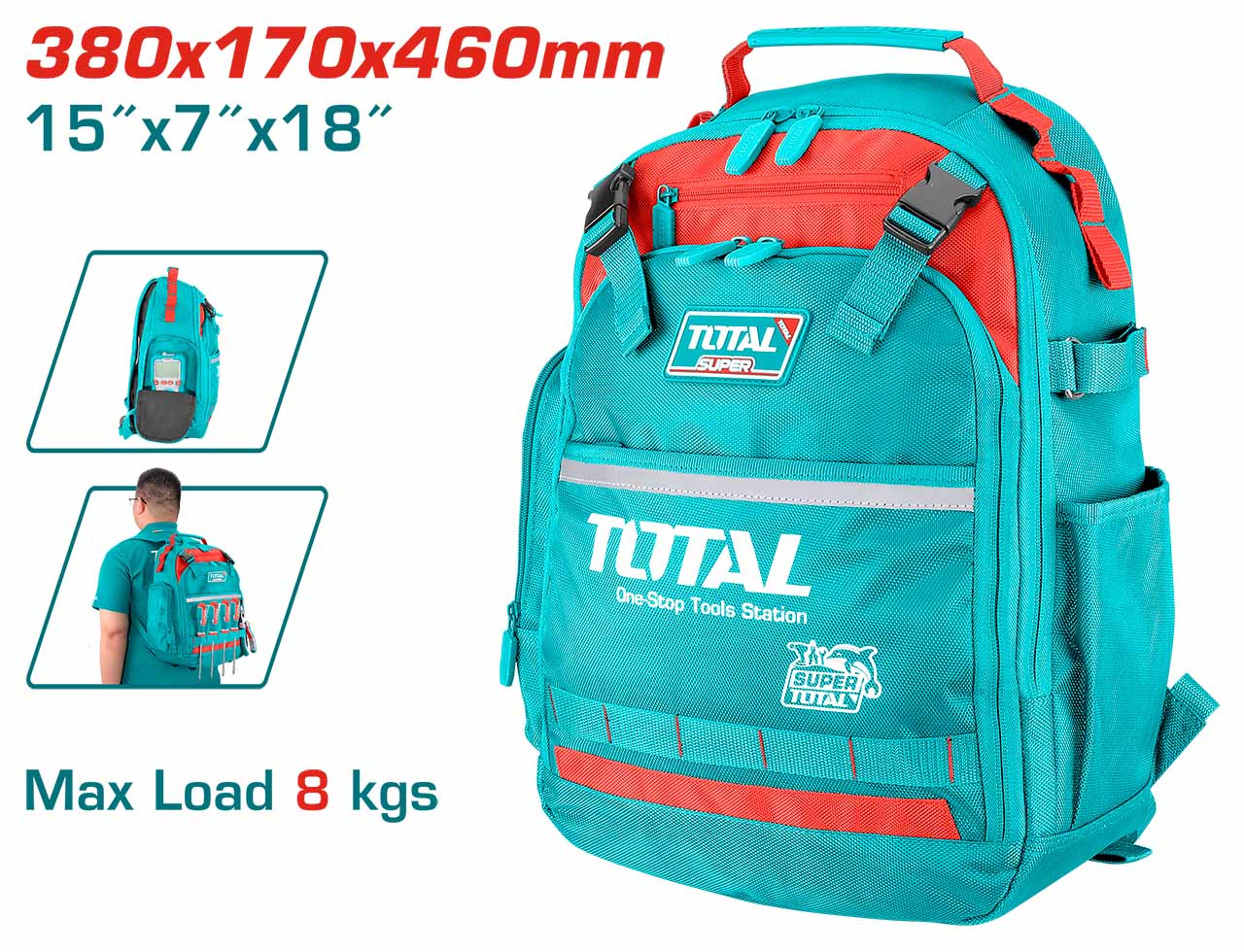 Balo đựng c&ocirc;ng cụ 38x17x46cm Total THBP02025