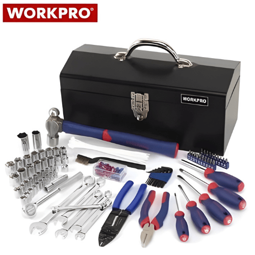 B&ocirc;̣ dụng cụ cơ khí các loại có h&ocirc;̣p đựng 160 cái Workpro WP009027