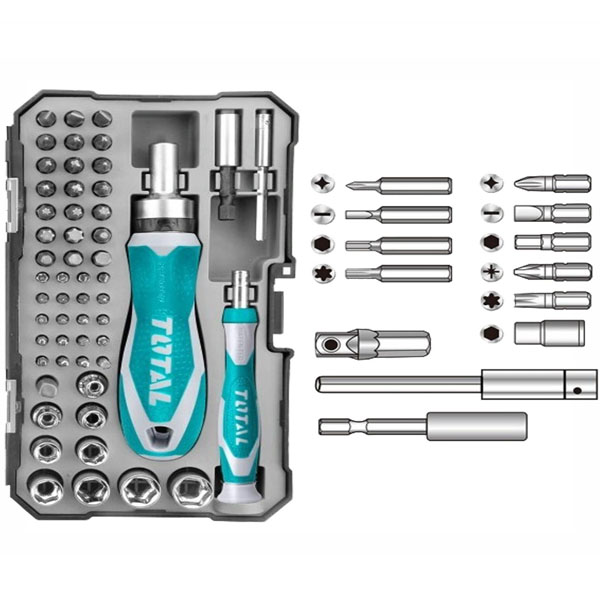Bộ tu vít đa năng 55 chi tiết Total TACSD30556