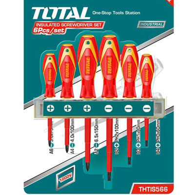 Bộ 6 tu vít cách điện Total THTIS566