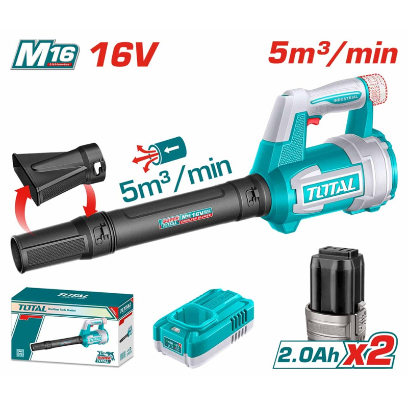 M&aacute;y thổi bụi pin 16V (2pin 2Ah + 1 sạc) Total TABLI168082 