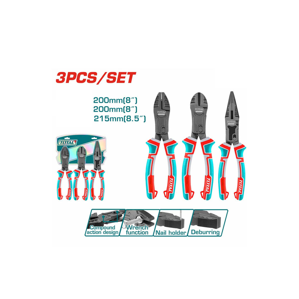 Bộ 3 kềm trợ lực Total THT2CK231S